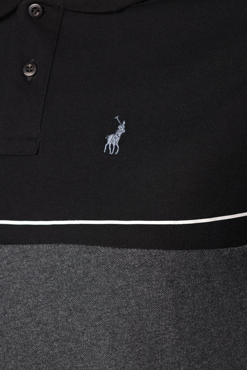 Polo Golfer Logo Printed Black